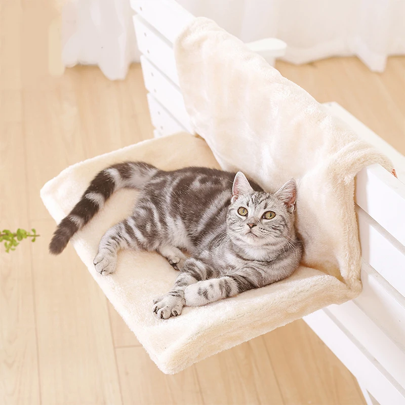 

Подвижная плюшевая кровать для кошек, комфортный гамак для кошек, подвижная кровать, вес 8 кг, товары для домашних животных