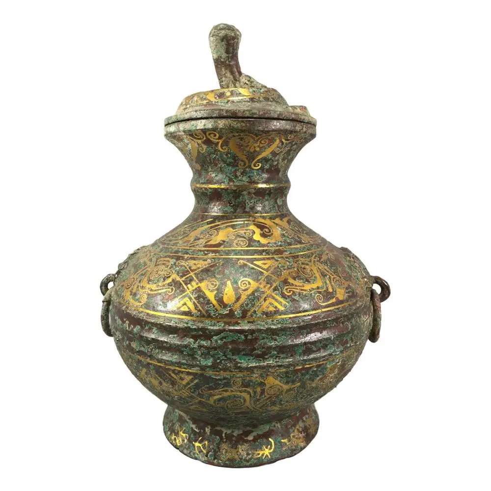 

LaoJunLu бронза и золото голова зверя Кепка имитация античная бронза шедевр коллекция одиночного китайского традиционного стиля