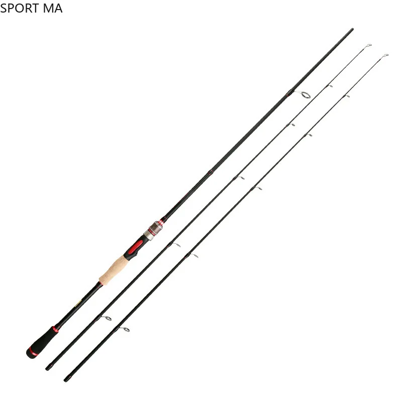 

High Quality 2021 New 1.8m 2.1m 2.4m Spinning Fishing Rod 2 Tips ML/M Power 3 Sec Carbon Rod Spinning Casting Rod Fishing Tackle