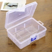 1pcs 16 5x12x5 8 cm dustproof transparent plastic large capacity cosmetic jewelry storage box fixed box container can be locked