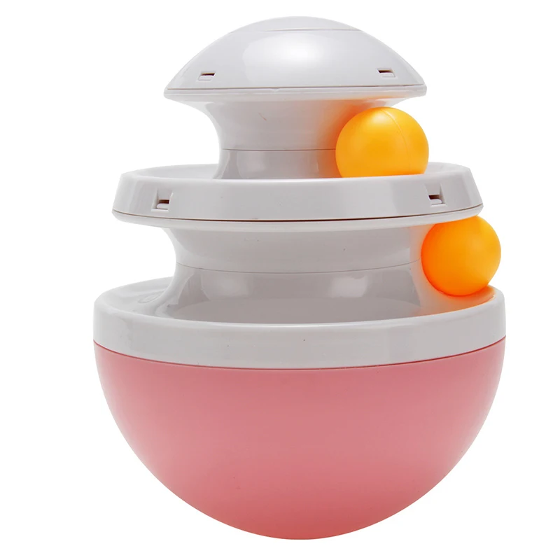 

Cat Toy IQ Training Ball Tumbler Food Ball Food Dispenser Cats Playing Training Balls Pet Supplies THIN889