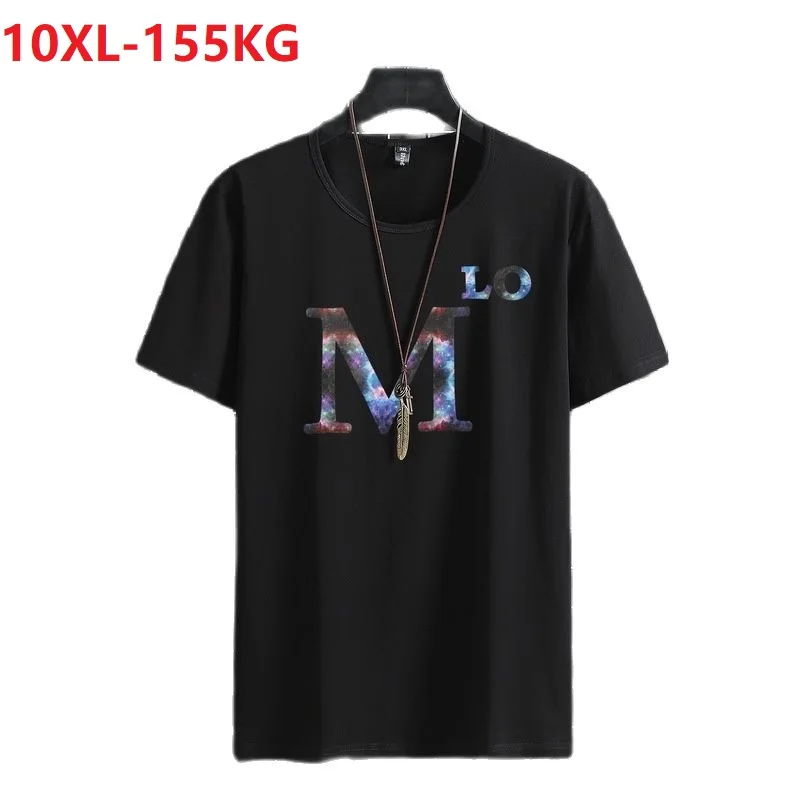 

summer men tshirt short sleeve unsex cotton t-shirt letter tees plus size 9XL 8XL 10XL oversize tops korea style tshirt green 70