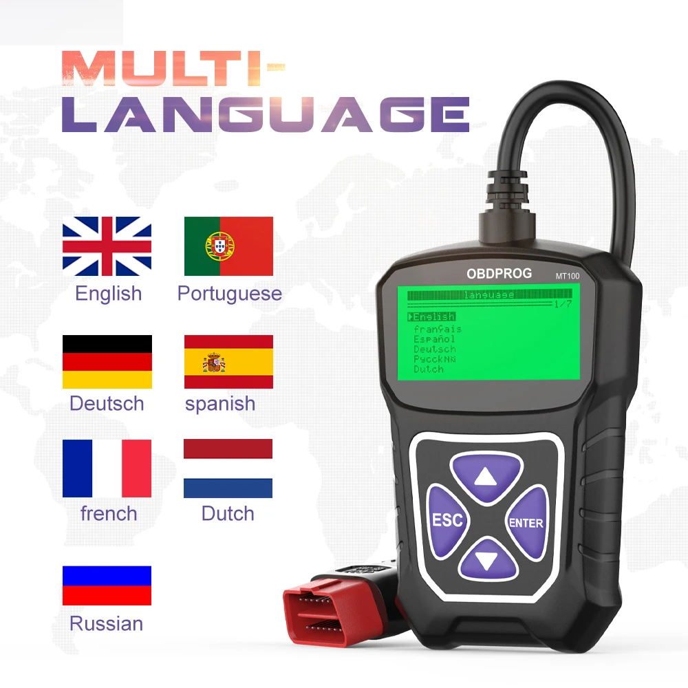 Сканер OBDPROG MT100 OBD2 профессиональные инструменты для диагностики автомобиля