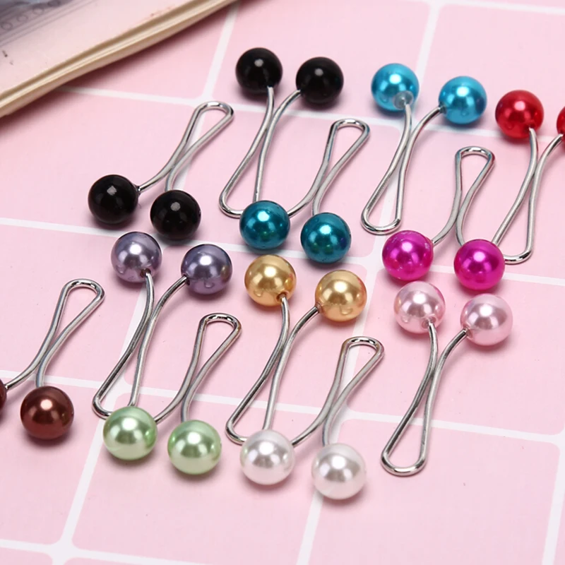 

12pcs Pearl Scarf Brooch Pin Headscarf Shawl Scarf Lady Muslim Scarf Hijab Clips Pin Fixed Straps Anti Slip Brooch