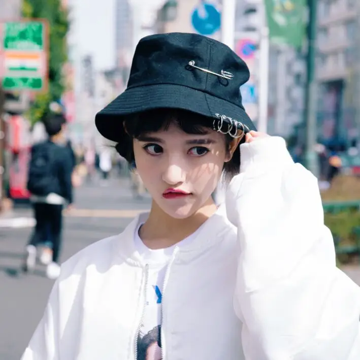 JIAXUN 002 Новейшая летняя Весенняя женская хлопковая Спортивная шляпа в стиле хип-хоп для девушек танцор рыбака шляпа с металлическим кольцом