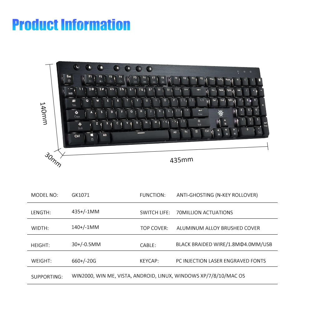 HEXGEARS 104 Keys Kailh CHOC Switch Mechanical Keyboard PBT Keycap white backlit office/games Keyboard gaming teclado GK1701