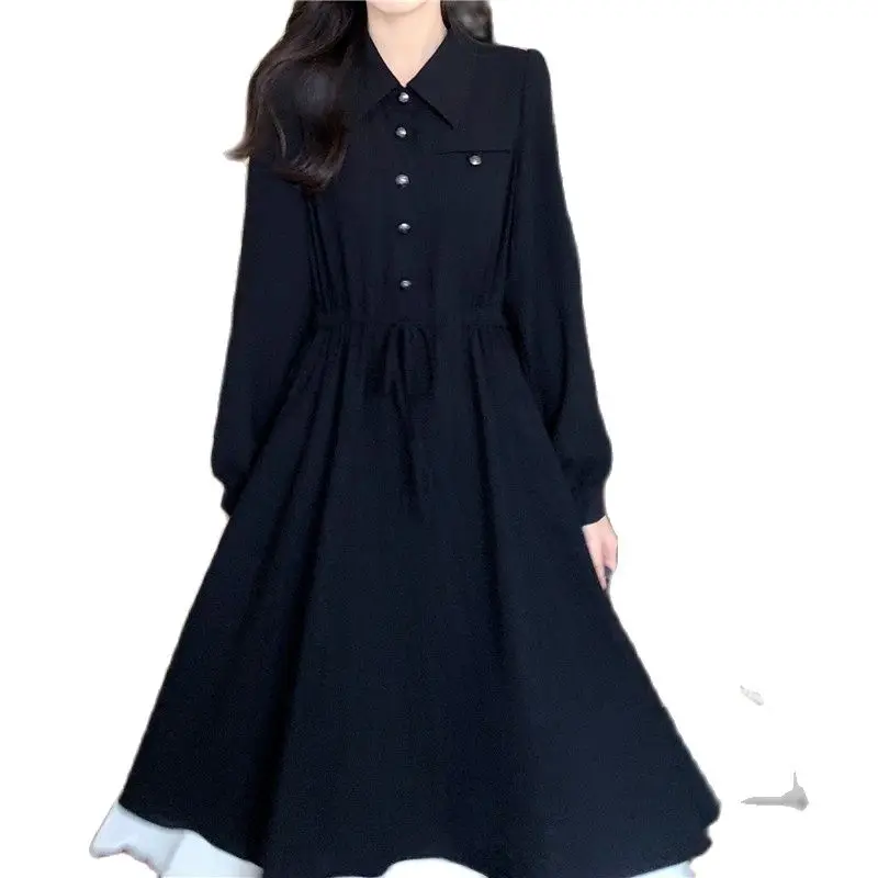 

Женское элегантное платье, Новинка осени 2021, стильная облегающая юбка-рубашка с длинным рукавом, модная женская одежда