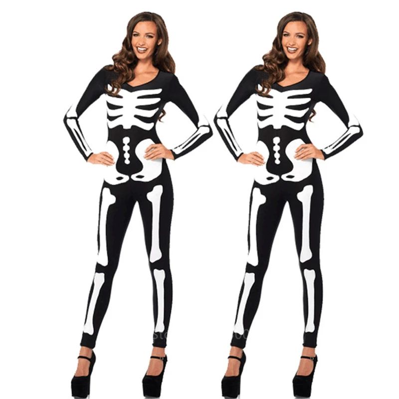 Skeleton Style 3 Скелет женский костюм на Хеллоуин платье Маскировка ведьмы День мертвых комбинезон ужас невесты Косплей карнавальные вечерние вампиры Необычные - Цвет: Skeleton Style 3