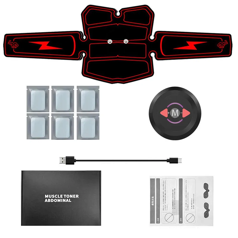 

Smart Fitness Belt USB Rechargeable Muscle Training Abdominal Tool Muscle Stimulator