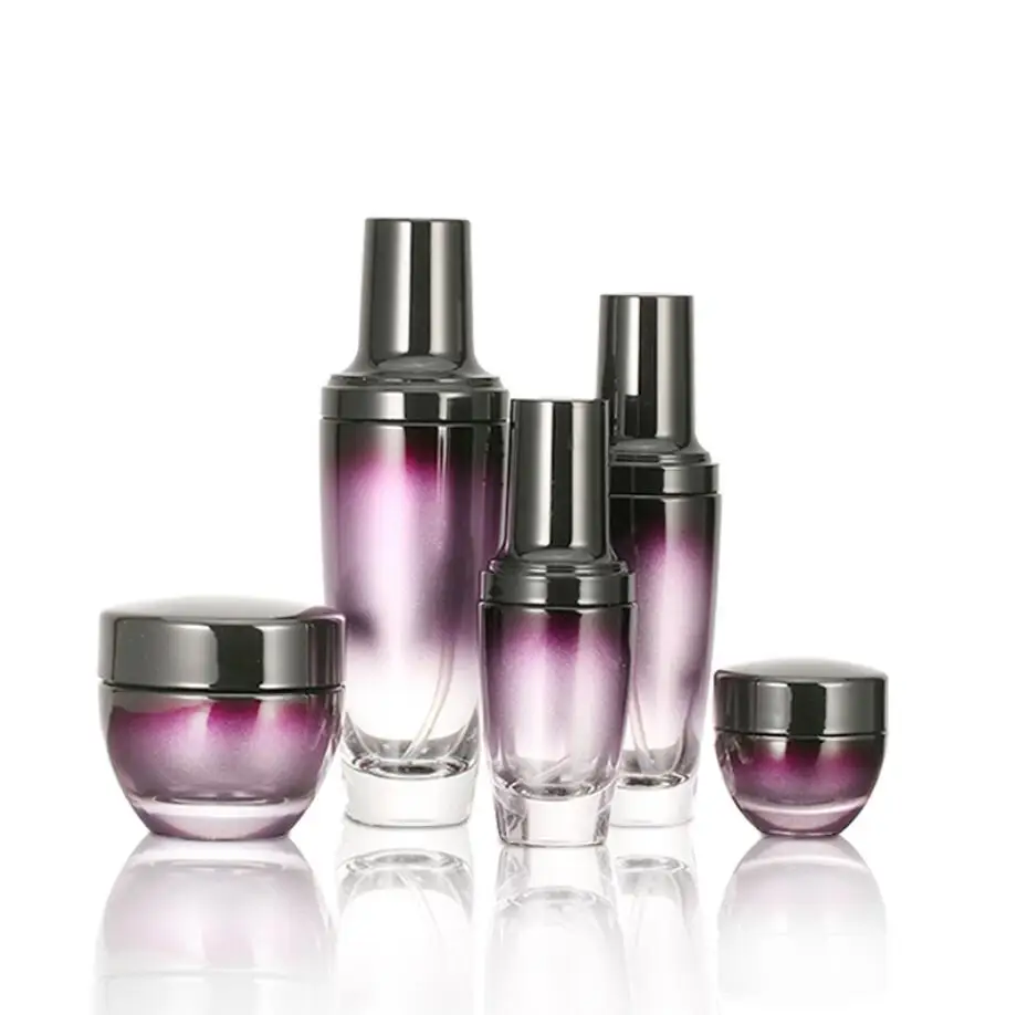 15G purple/green glass cream jar bottle mask eye essence moisturizer gel wax serum skin care cosmetic packing | Красота и здоровье