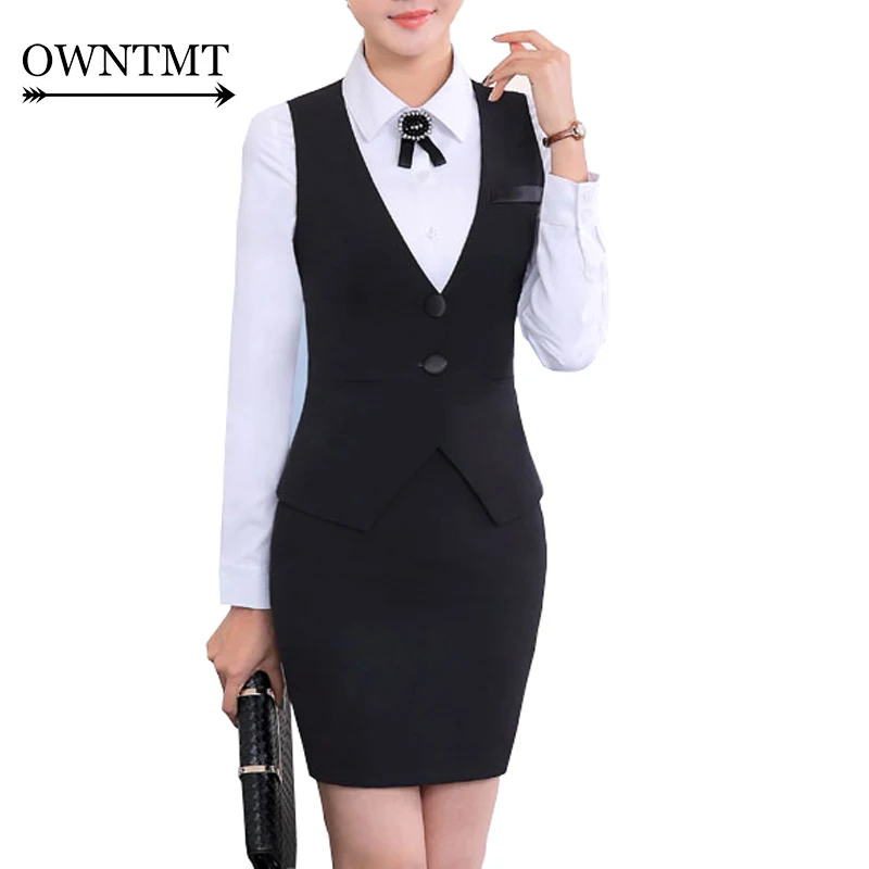 Новые весенние женские туфли лодочки вечерние Женский комплект из жилета и юбки