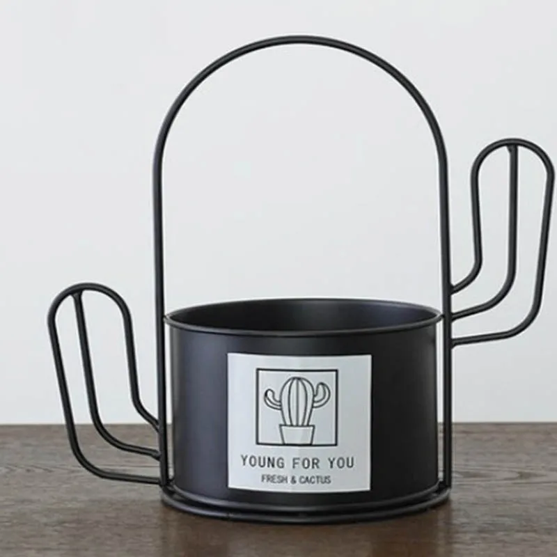 Скандинавский простой из кованого железа кактус украшение цветочный горшок