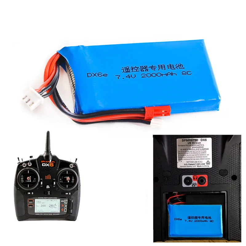 2S 7 4 V 2000MAH литий-полимерный аккумулятор JST Plug 1S Баланс разъем для Dx6e DX6 DX8 RC