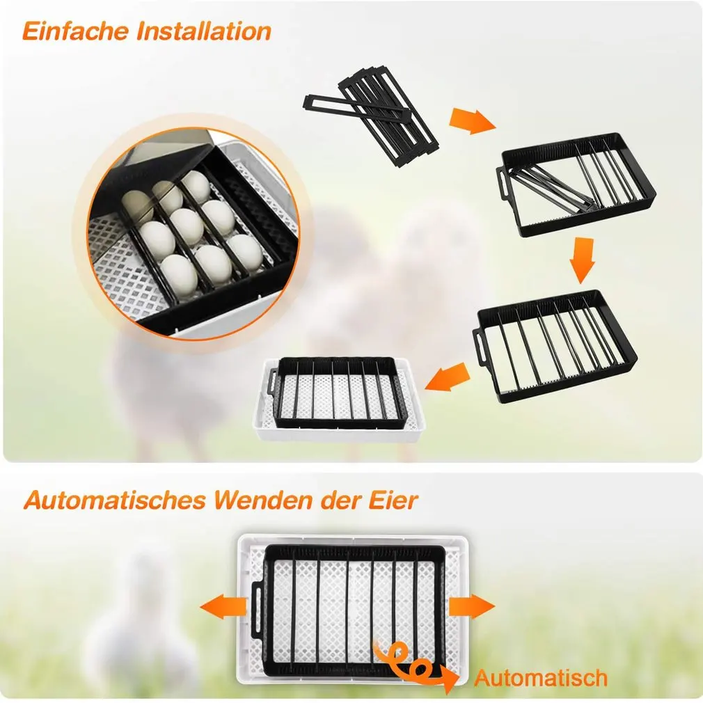 

110/220V 12 Eggs Incubator Time Control Convenient Fully Automatic Brooding Machine Thermostatic LED Lighting Hatcher Machine