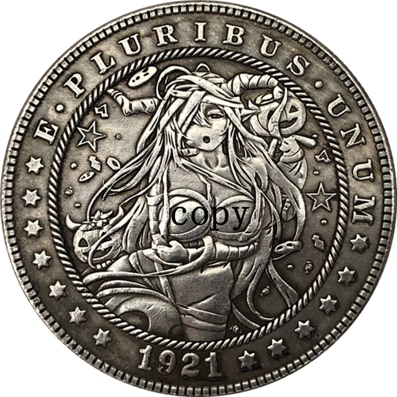 

Hobo Nickel 1921-D копия монеты доллара США Моргана 246