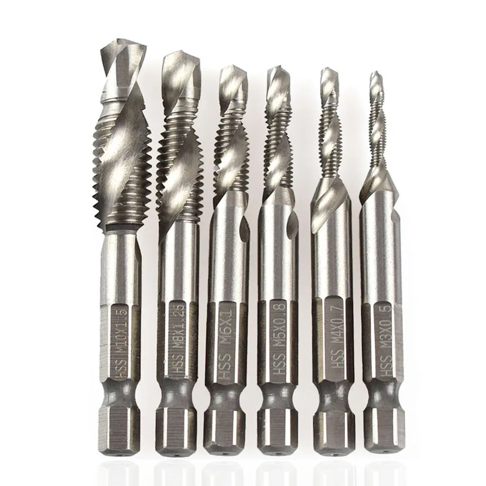NEWACALOX 1/4 ''hex HSS высокая Скорость Сталь нить спираль винтовой M3 M4 M5 M6 M8 M10 метрики