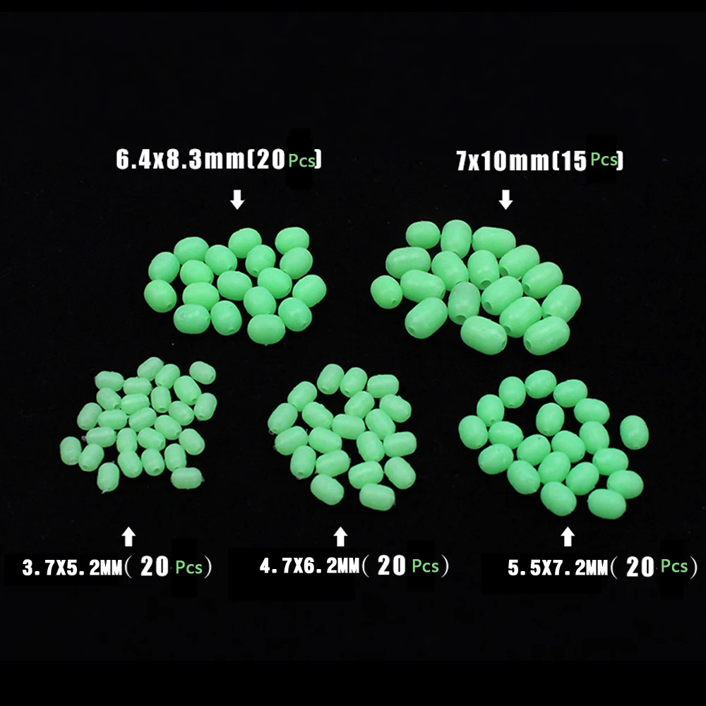 JACKFISH 95 шт./лот светящиеся бусины космические бобы круглые плавающие шарики