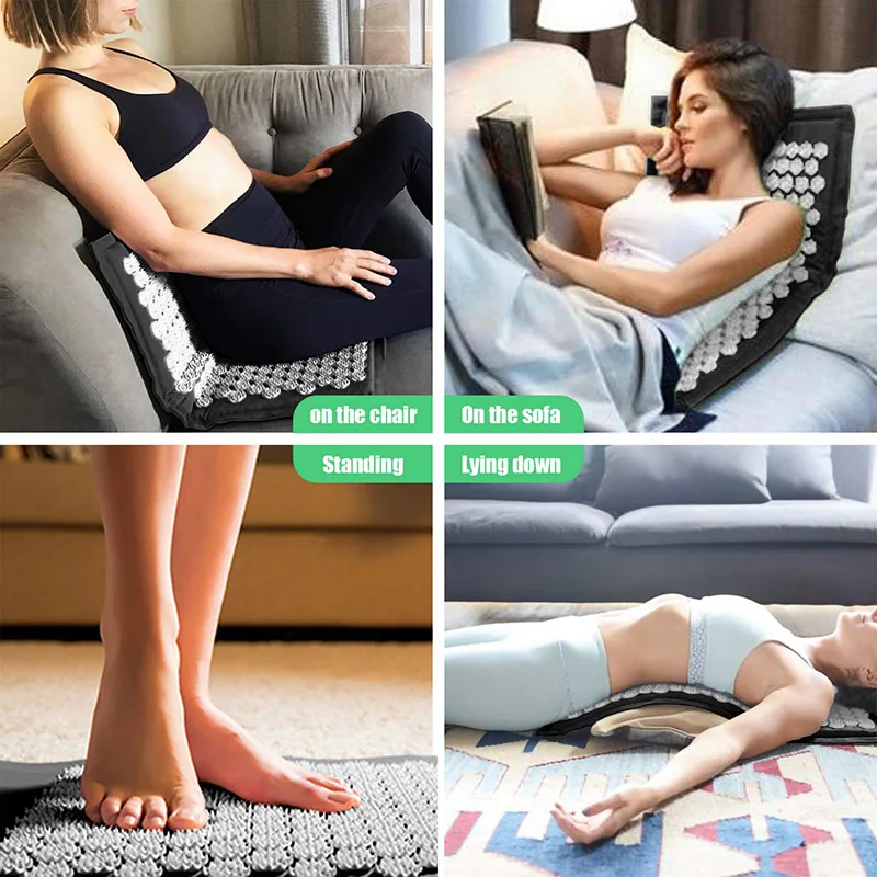 Массажная подушка массажный коврик для йоги фитнеса акупрессура снятия стресса