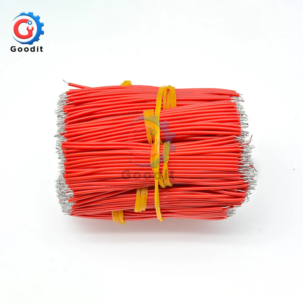 100 шт./компл. 24AWG гальванически лужёные макетная плата припоя кабель 24AWG 8 см Fly джемпер Оловянная проволока проводящие провода 1007-24AWG разъем провода