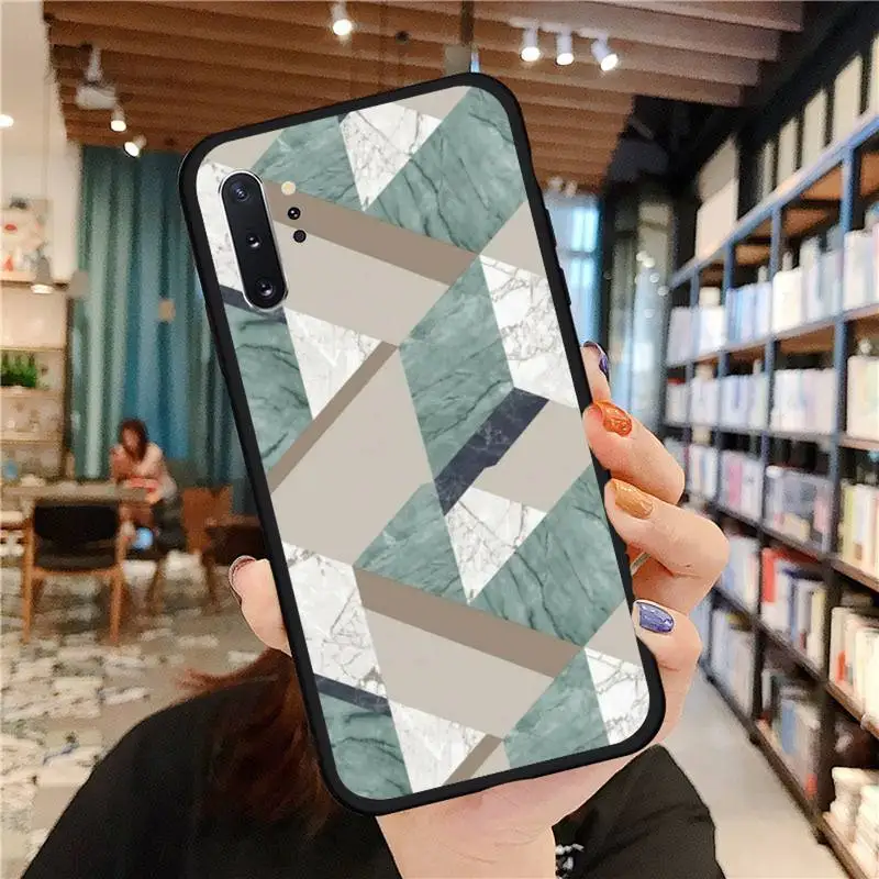 

Design geometric marble Phone Case for samsung galaxy a51 a52 a71 a50 a12 a72 a21s a70 s21 s20 fe s10 note 20 10 ultra plus
