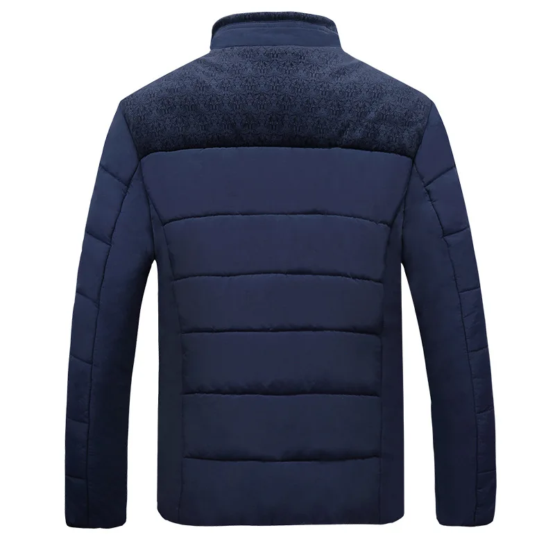 

Men's Wadded Jacket 2021 New Autumn Winter Cotton-Padded Fleece Coat Fashion Casual Men's Clothing Middle Aged Outwear Tops
