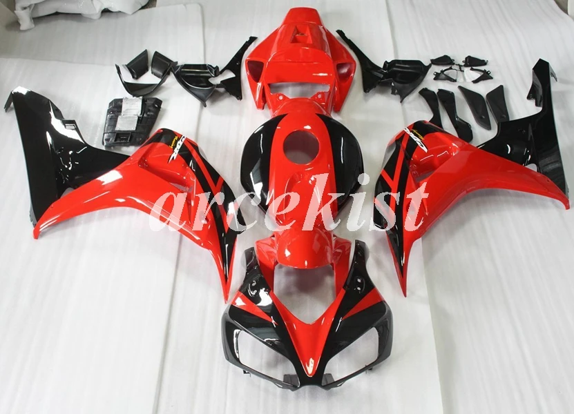

4Gifts New ABS Full Fairings Kit Fit For CBR1000RR CBR1000 2006 2007 06 07 Custom Red black glossy
