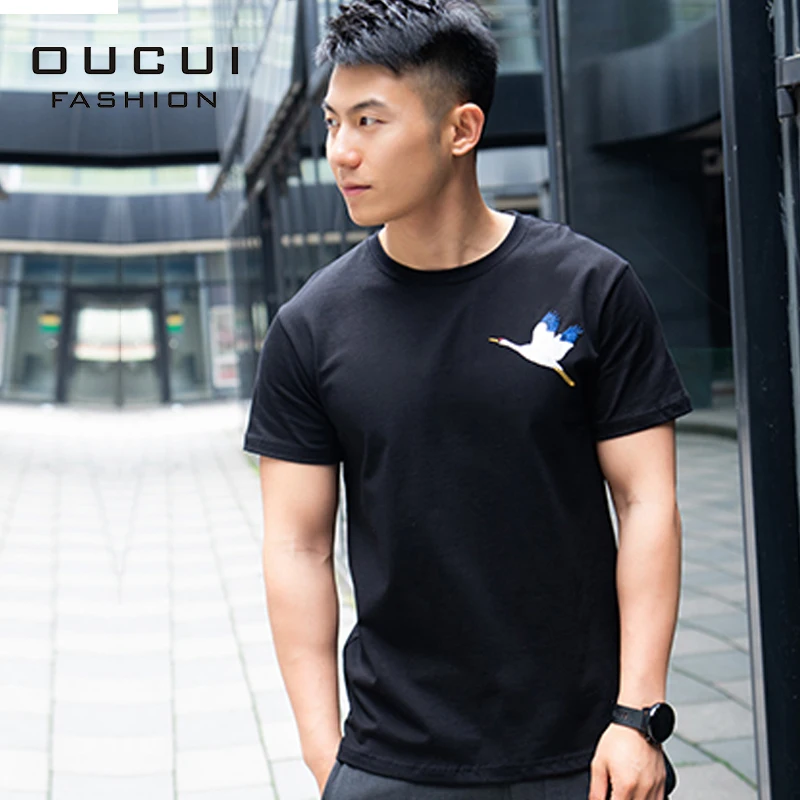 2019 Мужская футболка в стиле хип хоп уличная с краном крутая летние хлопковые
