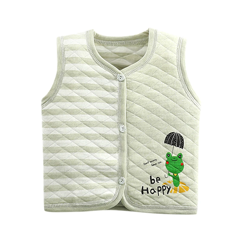 Kids Vest Children Girls Cartoon Jacket Winter Autumn Baby Boys Warm Sleeveless Plush Outerwear Coats Children Outfits Hot