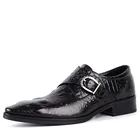 Мужские туфли-оксфорды, черные кожаные модельные туфли с узором крокодиловая кожа, элегантная мужская Свадебная обувь, новинка 2020