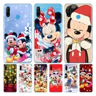 Силиконовый чехол из ТПУ с изображением Микки и Минни Мауса на Рождество для Huawei P40 P30 P20 Pro P10 P9 P8 Lite E Plus 2019 2017, чехол для телефона