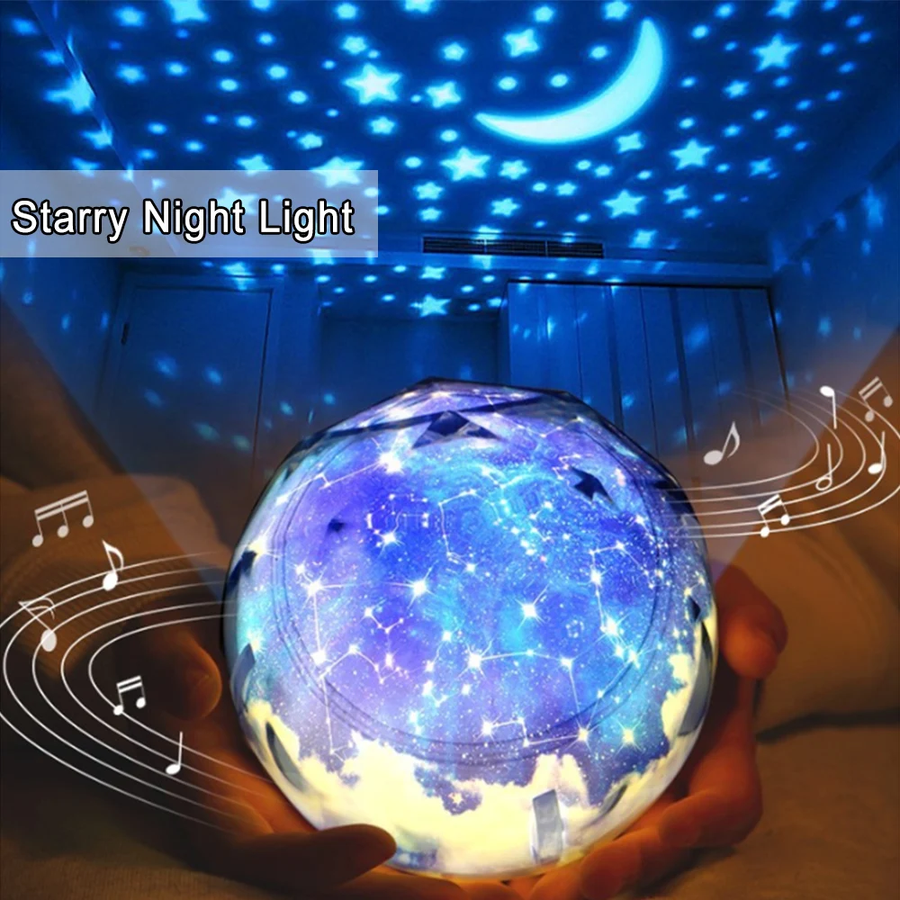 Ночник проектор для детской спальни вращающаяся на 360 ° планеты светодиодный