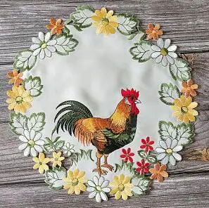 

Пасхальный коврик для стола, атлас, бежевый/белый