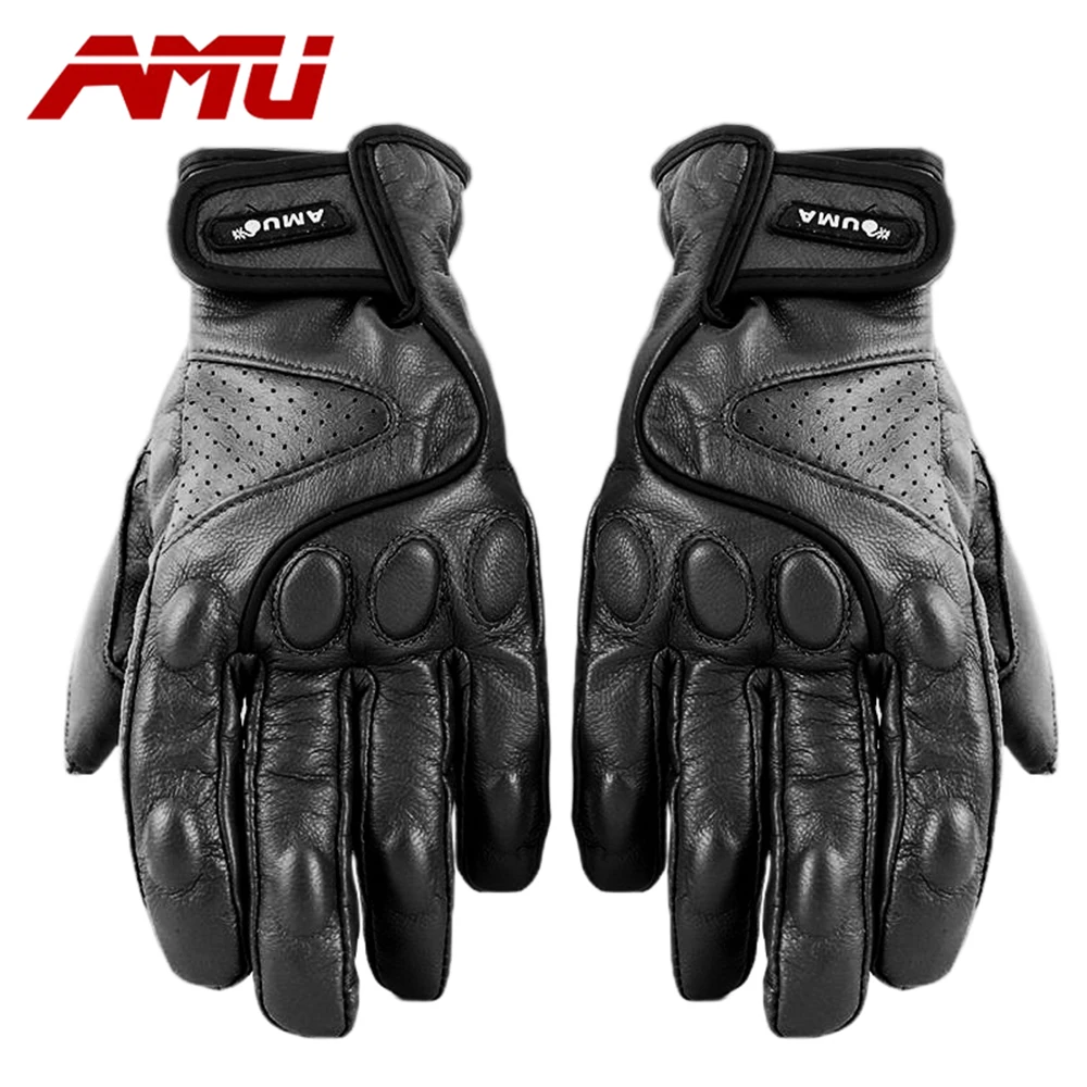 Мотоциклетные Перчатки из натуральной кожи мужские мотоциклетные перчатки с