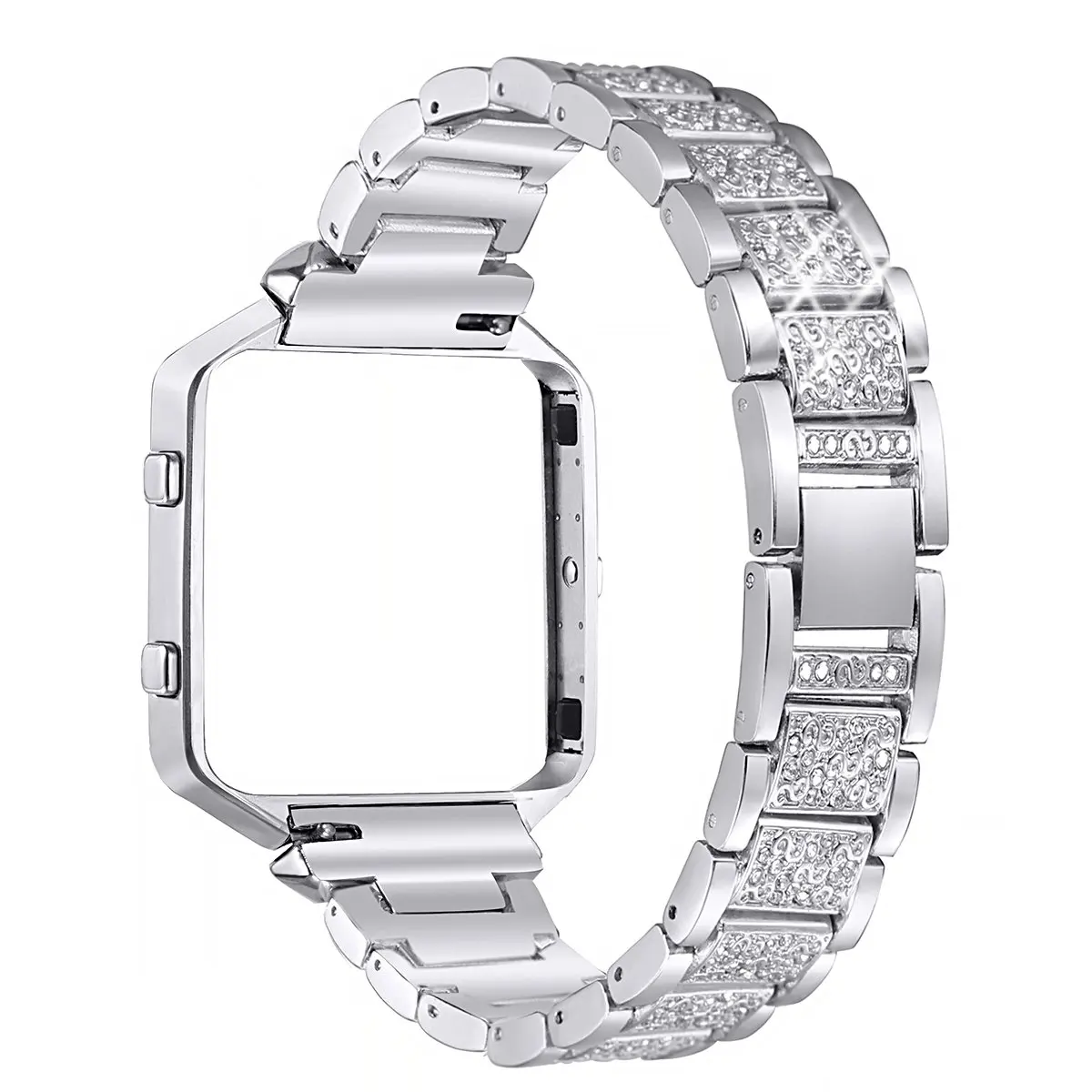 Oulucci нержавеющая сталь для Fitbit Blaze полосы с рамкой ремешок для часов сменный ремешок аксессуар ремешок для Fitbit Blaze ремешок