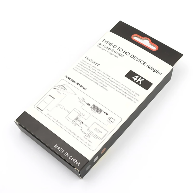 

3 in 1 USB 3.1 Type-C to USB 3.0 Converter Adapter Charging Cable Aluminum 4K Hub for macbook Air