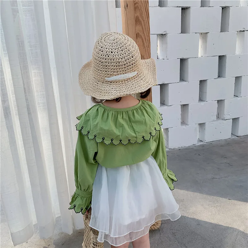 Топы с длинными рукавами и v образным вырезом для девочек рубашка детские