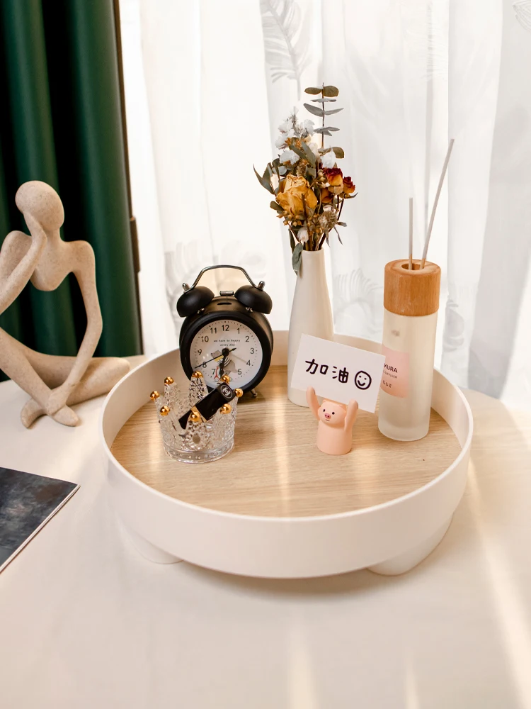 

Desktop Makeup Organizer Storage Tray Perfume Aromatherapy Nail Polish Display Stand Dressing Table Cosmetic Storage Box