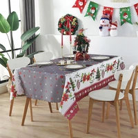 waterproof christmas tablecloth kitchen dining table decorations home rectangular party table covers 2022 christmas navidad
