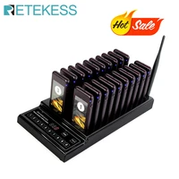 retekess t112 restaurant pager paging system 20 coaster vibrator receivers 999 channel for cafe food court clinic church nursery