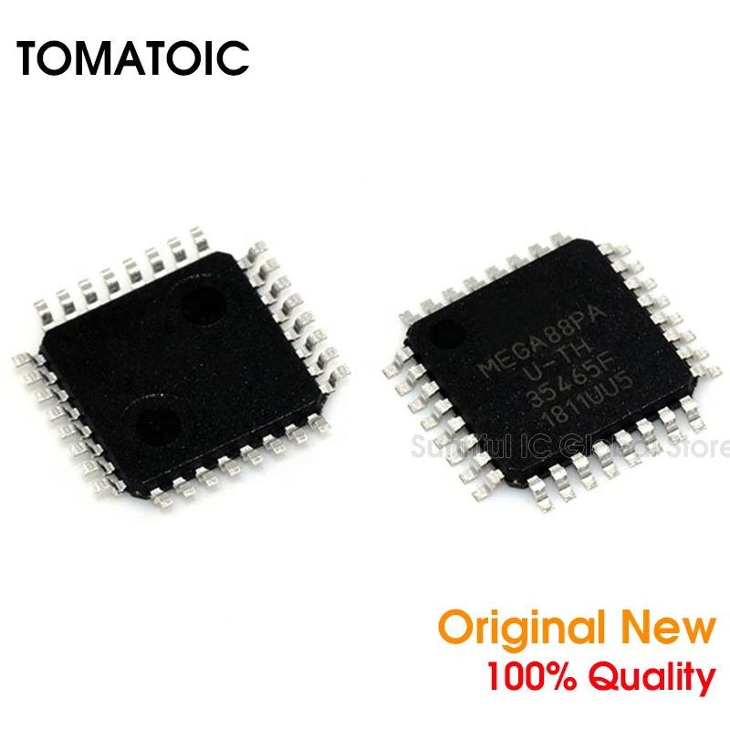 1PCS ATMEGA88PA-AU QFP ATMEGA88PA ATMEGA88 TQFP-32 8-Bit Microcontroller AVR |