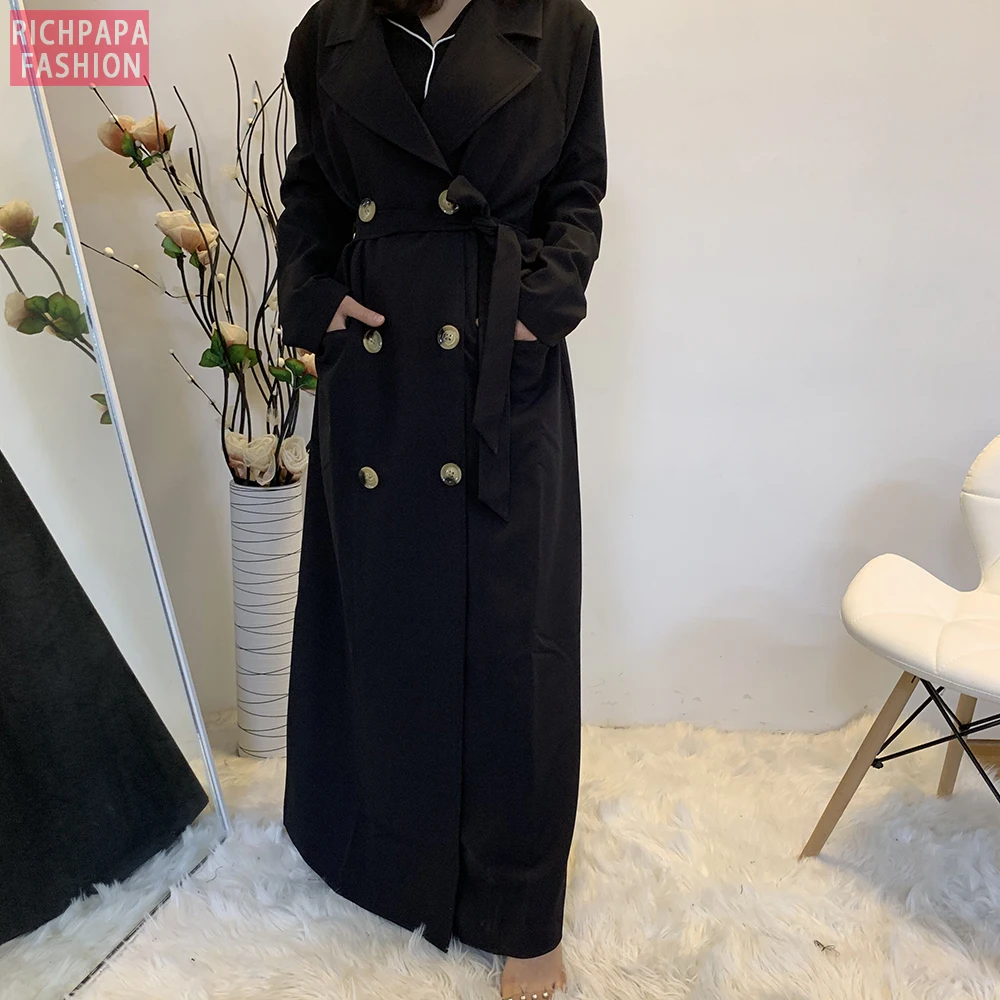 Женское кимоно абайя размера плюс зимний Кардиган в турецком стиле хиджаб