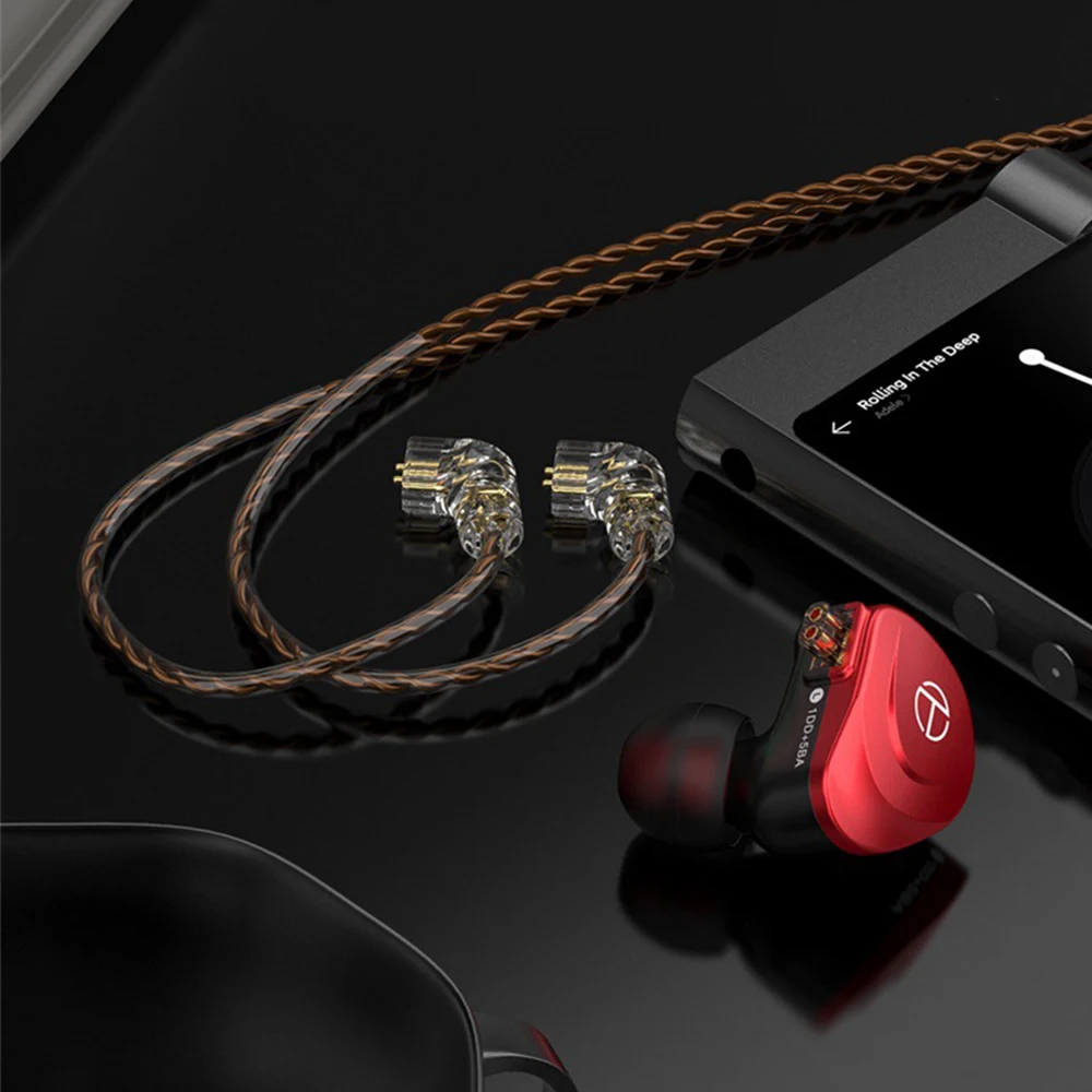

TRN V90s 5BA 1DD Hybrid Driver In Ear Earphone HIFI Monitor Running Sport Earphone with 2PIN OCC Pure Copper Cable Detachable