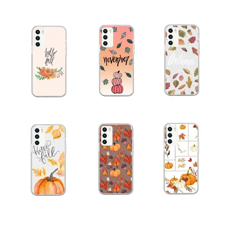 

Pumpkin Happy Phone Case Clear For Xiaomi Mi 11 Samsung A 51 50 71 70 Note S 21 20 10 i OnePlus 9 8T 7 Pro Lite Plus Ultra