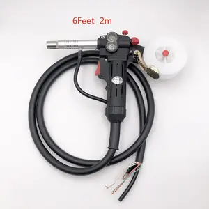 2 м, 6 футов, NBC200 MIG MAG, катушка, пистолет, нажимной фидер, алюминиевый, нейлоновый корпус, зубчатый ролик, Сварочная горелка, стандартная