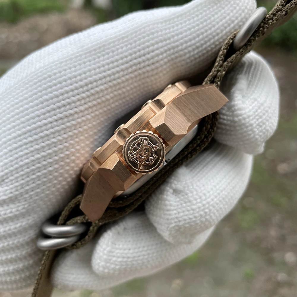 للبيع SD1948S ساعات آلية وصول جديد Steel454 تصميم 44.5 مللي متر البرونزية قضية 1000 متر مقاوم للماء فريد الحافة NH35 ساعة غوص للرجال