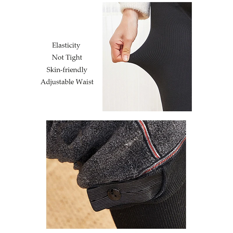 Леггинсы для беременных бархатные колготки плотные чулки регулируемые