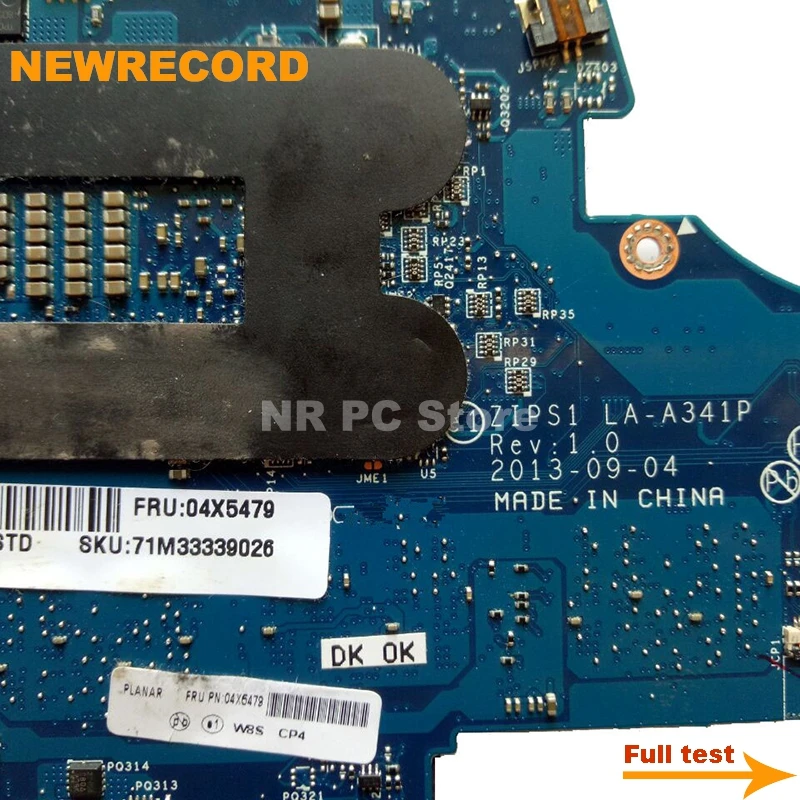 newrecord zips1 la a341p fru 04x5478 04x5479 04x5489 04x5490 for lenovo yoga s1 laptop motherboard sr1ea i7 4600u cpu 8gb ram free global shipping