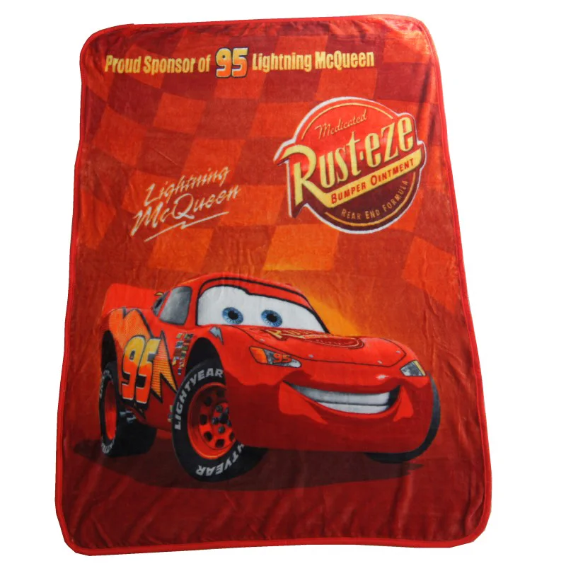 Mc queen car Мягкое покрывало из кораллового флиса disney, 100x140 см, Микки, Минни Маус, стежок для маленьких девочек и мальчиков, детский подарок, спальня на кровать, диван - Цвет: Mc queen car