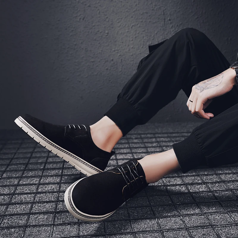 2019 Сезон весна-осень Мужские туфли в британском стиле Новая модель замшевых