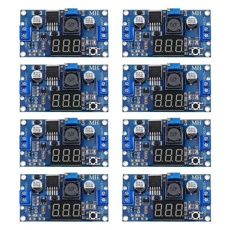 

Регулируемый преобразователь HFES LM2596S, уменьшенный регулятор напряжения, модуль питания, стабилизатор напряжения с цифровым вольтметром